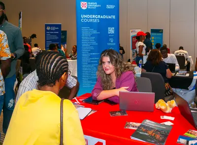 One-on-one mentoring session at Africa Study Abroad event